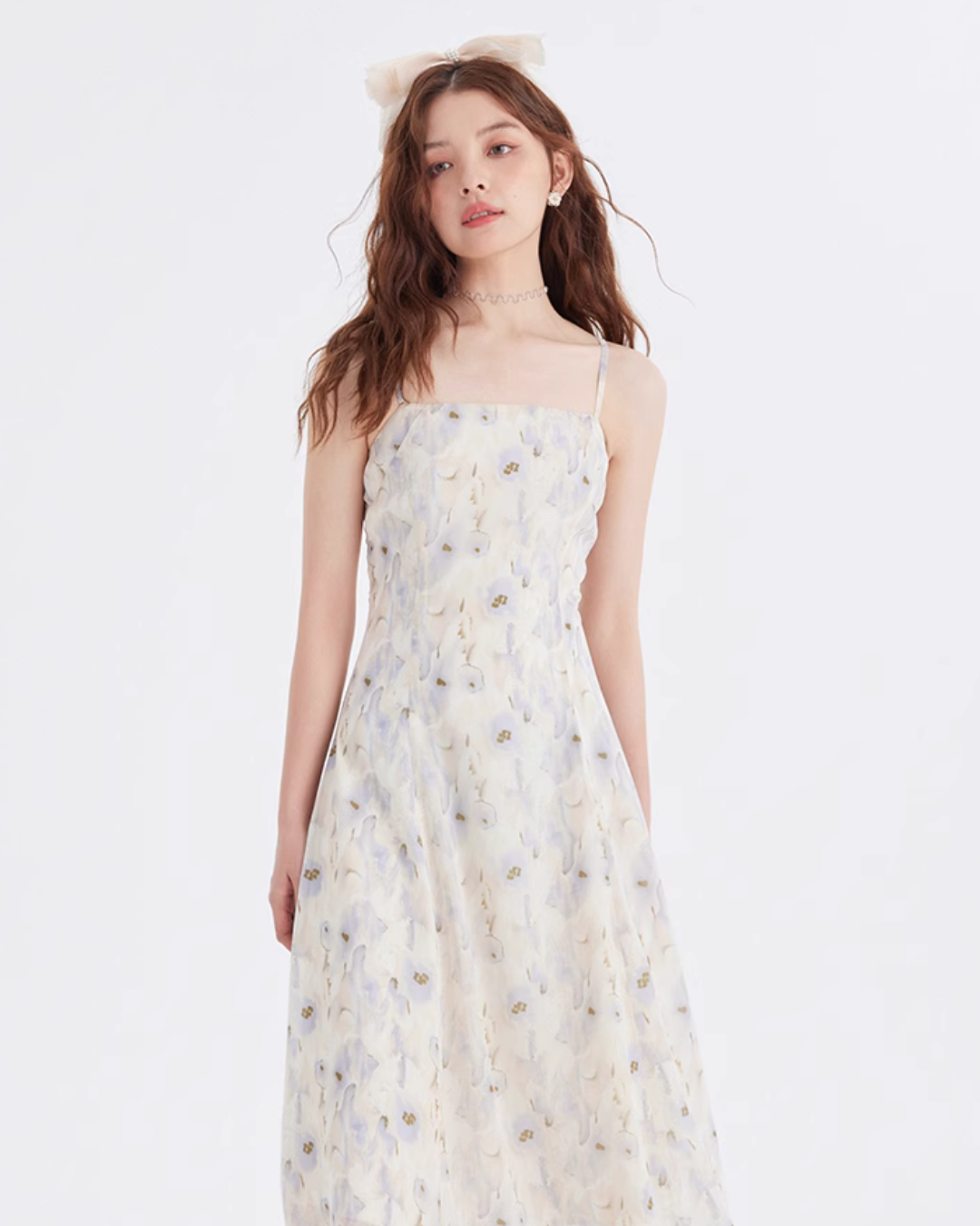 Sheer Floral Camisole Dress LSN0012