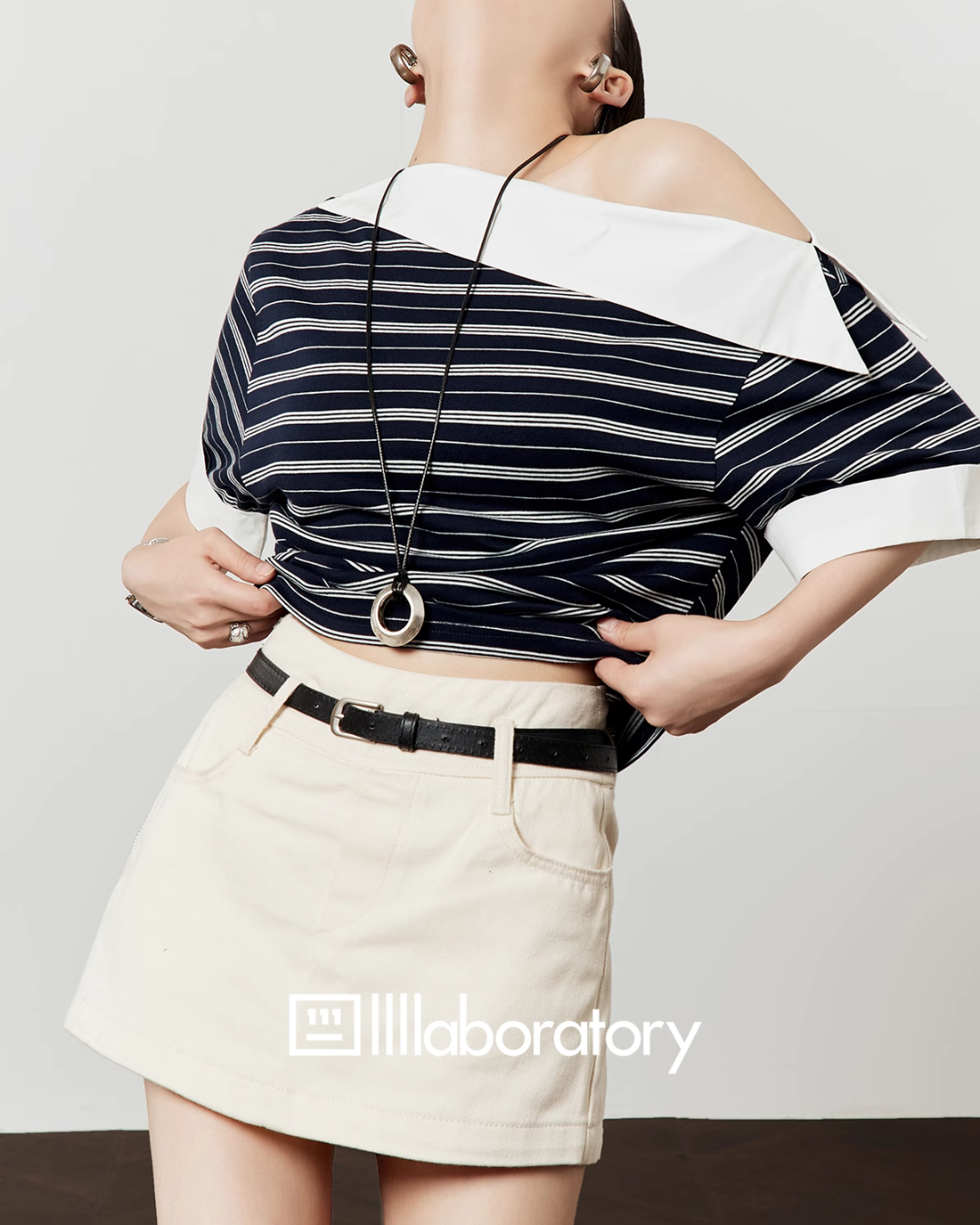 One Shoulder Border Top LLA0444