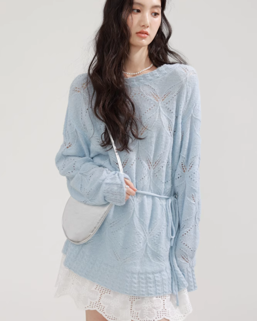 Lace Crochet Knit Dress CHS0010