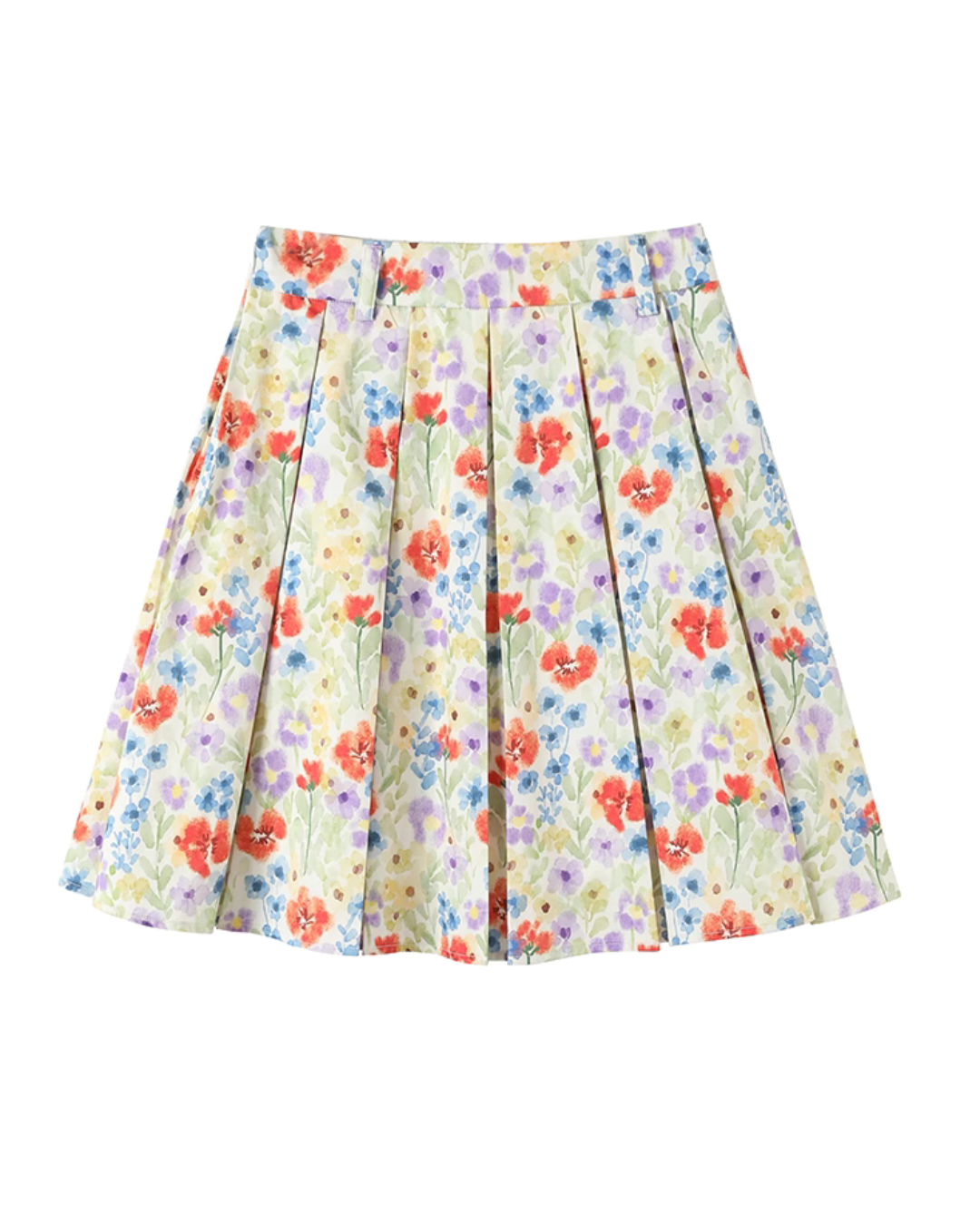 Floral Print Skirt / White T-Shirt WEO0030