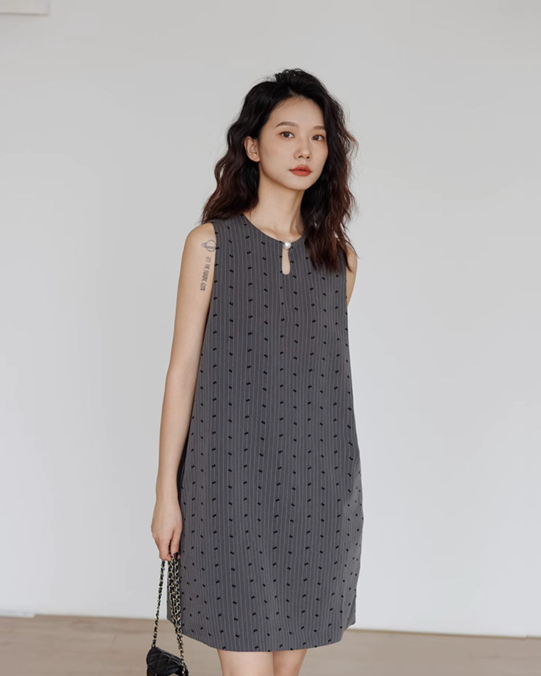 Ribbon Design Sleeveless Dress VAS0014