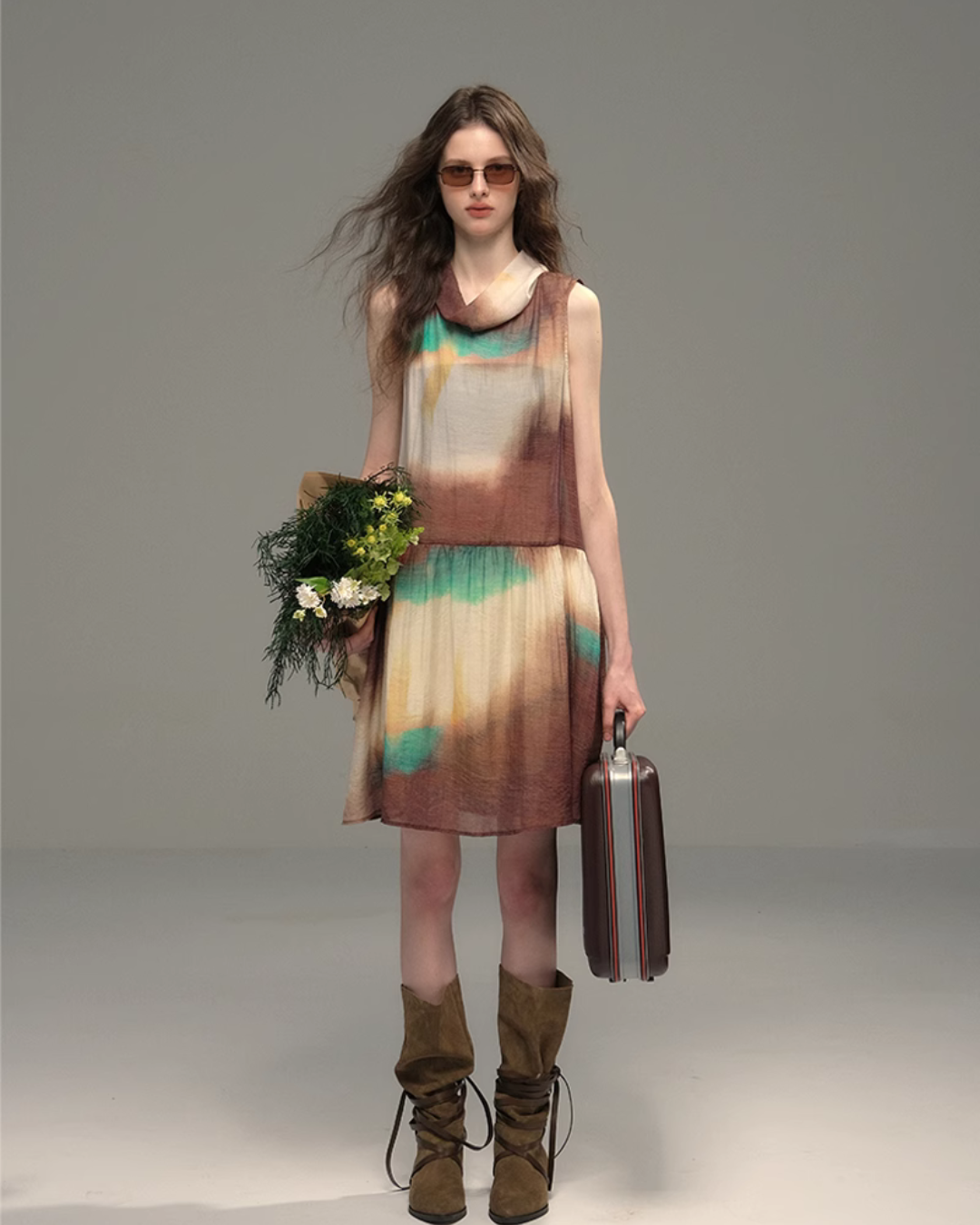Tie-Dye Sleeveless Dress USY0007
