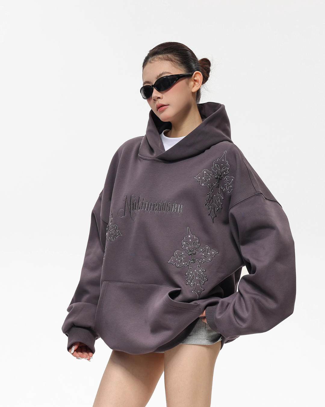 Embroidered Street Loose Hoodie ACS0308