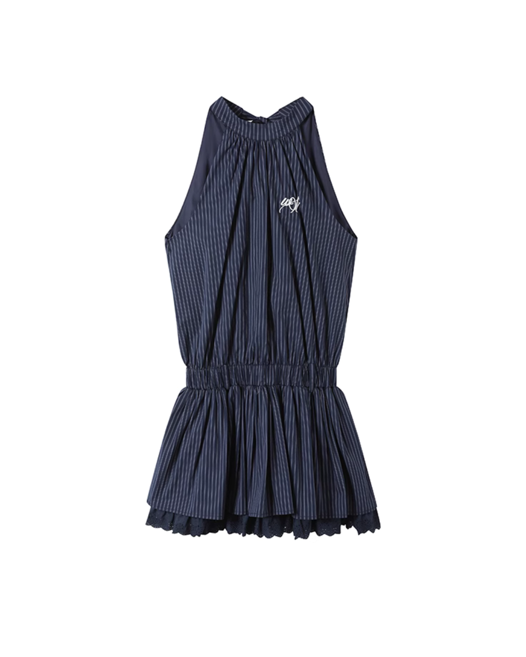 Halter Neck Blue Dress WEO0029
