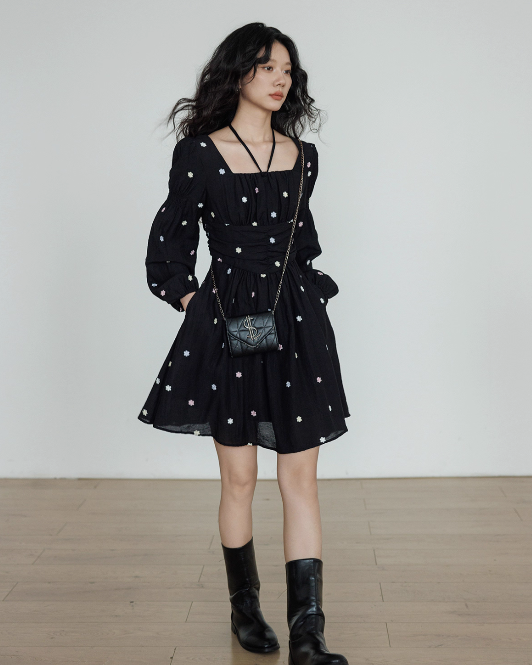 Small Floral Embroidery Dress VAS0154