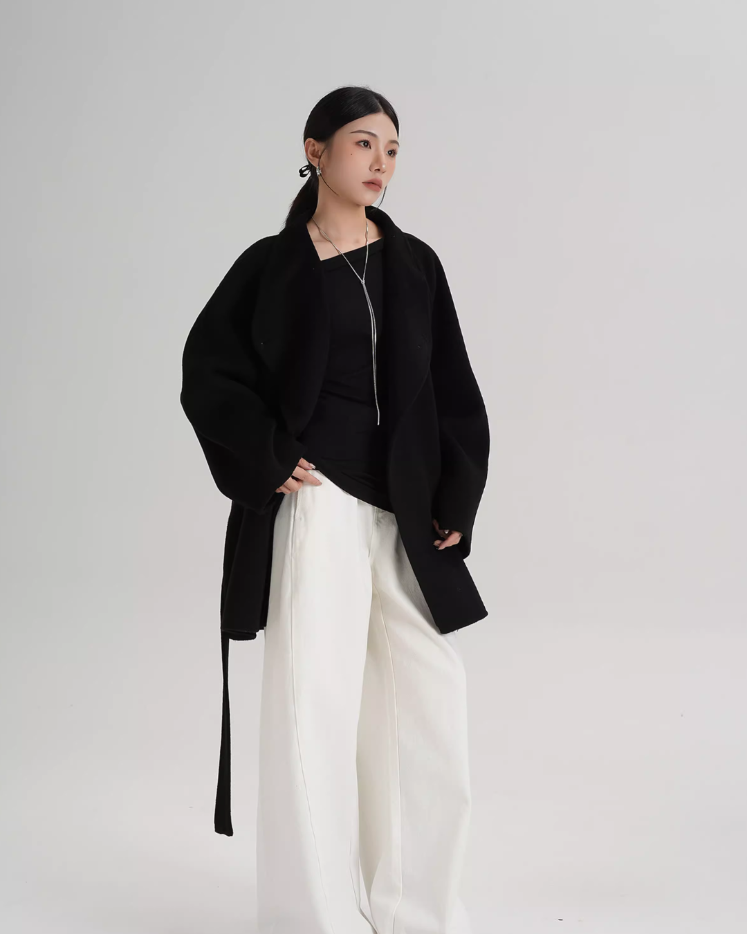 Stand Collar Mid-Length Coat SRS0355