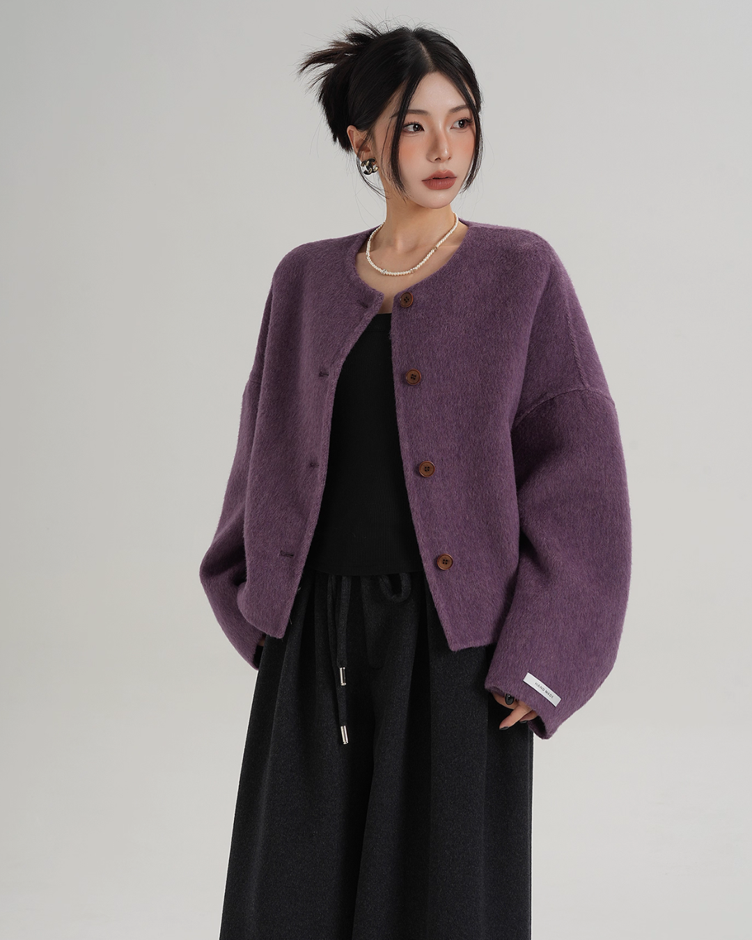 Crew Neck Knit Cardigan SRS0369