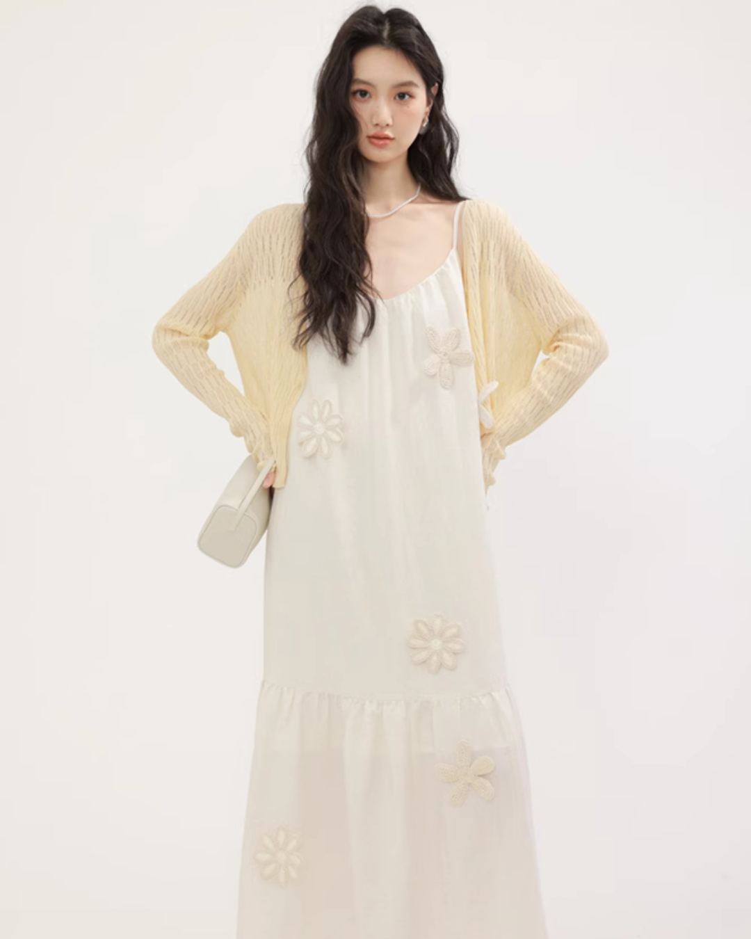 V-neck summer knit cardigan CHS0004