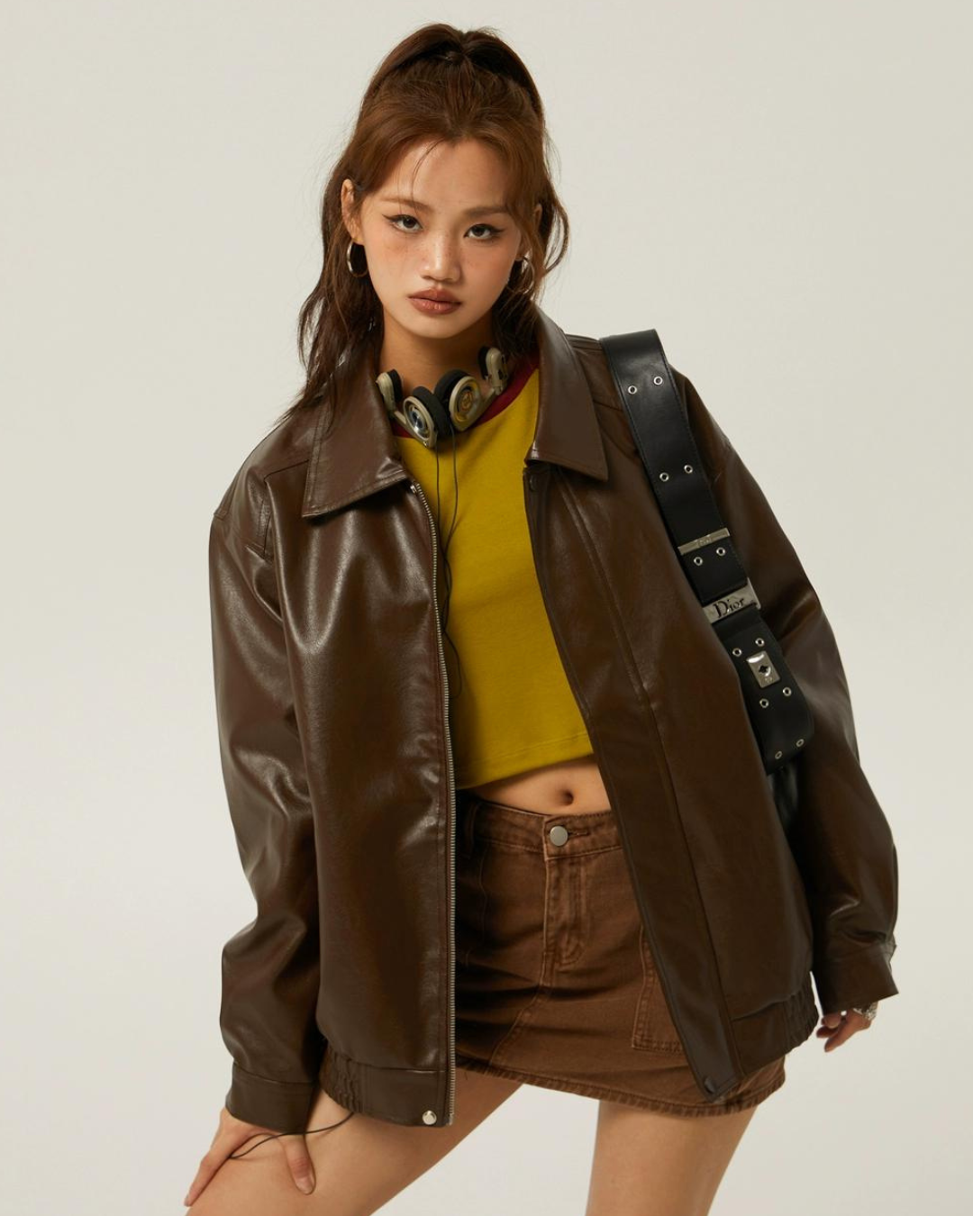 Vintage Loose Leather Jacket EZK0008