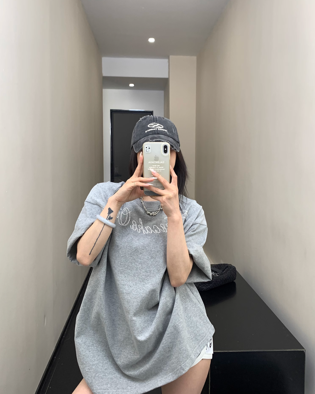 Pearl logo short sleeve T-shirt YLS0837