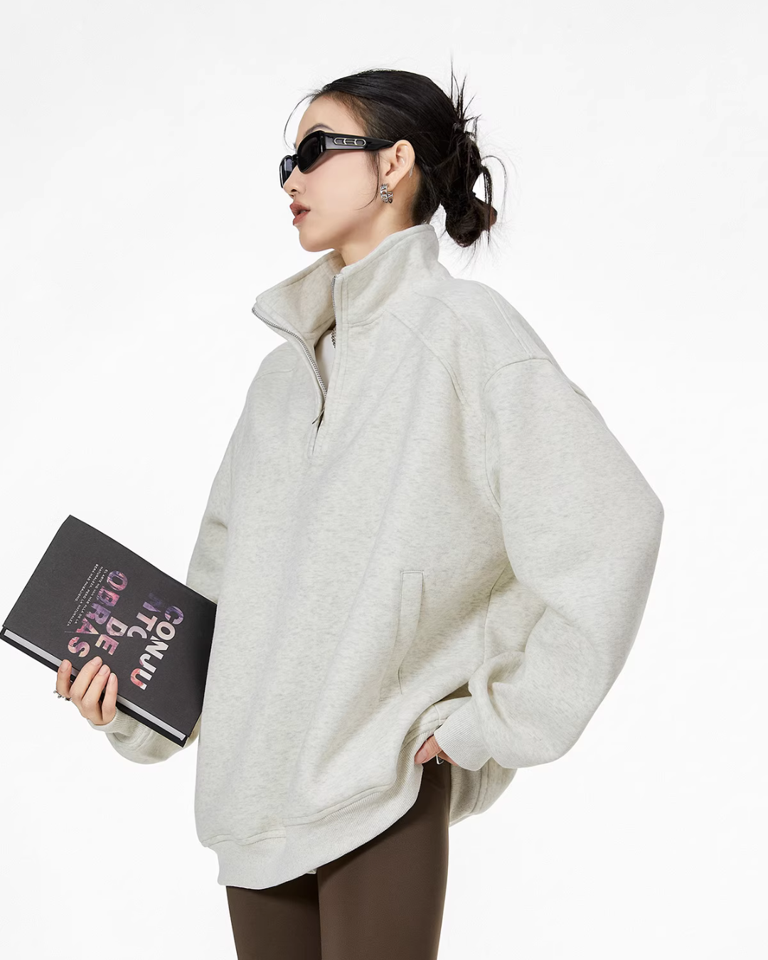 Half Zip Sweat Tops ICM0074