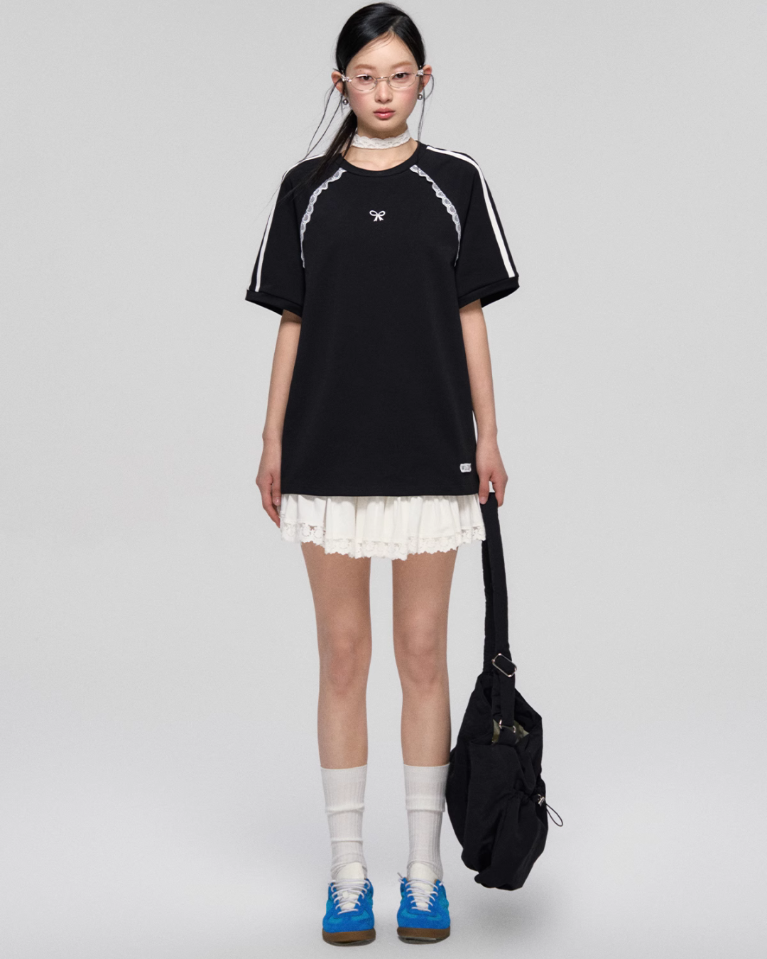 Sideline Race Short Sleeve T-Shirt / Race Tiered Mini Skirt ASG0041