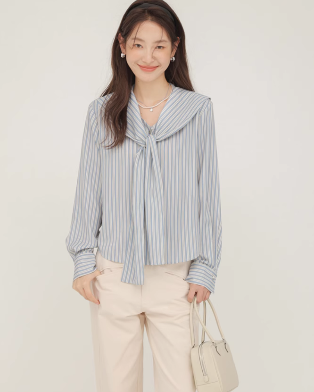 Bowtie Stripe Long Sleeve Shirt CHS0006