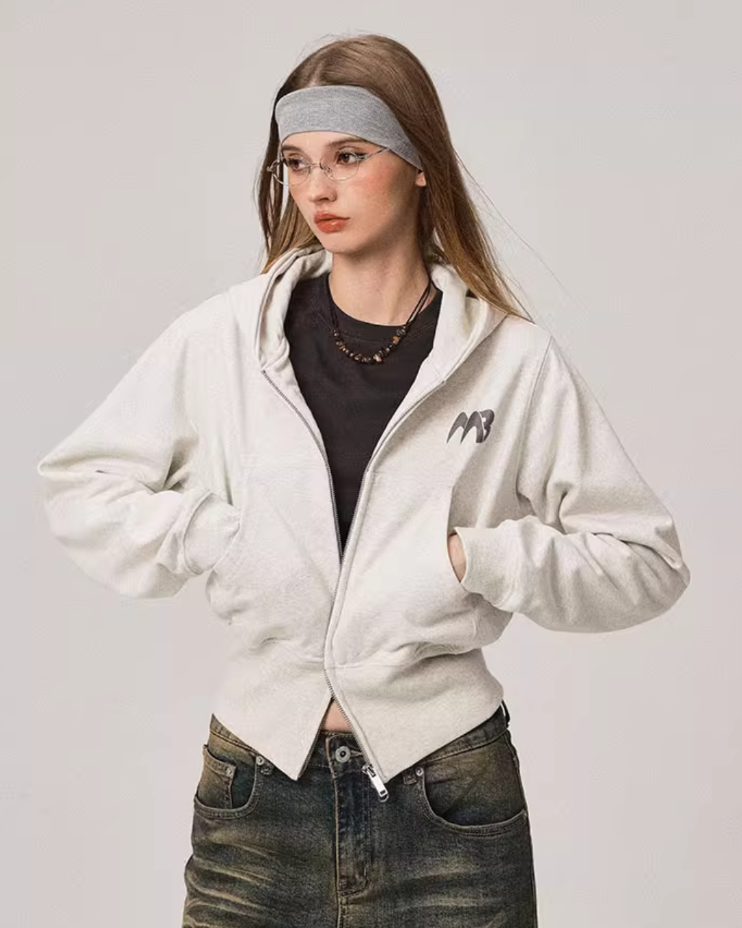 Double Zip Compact Hoodie MDB0005