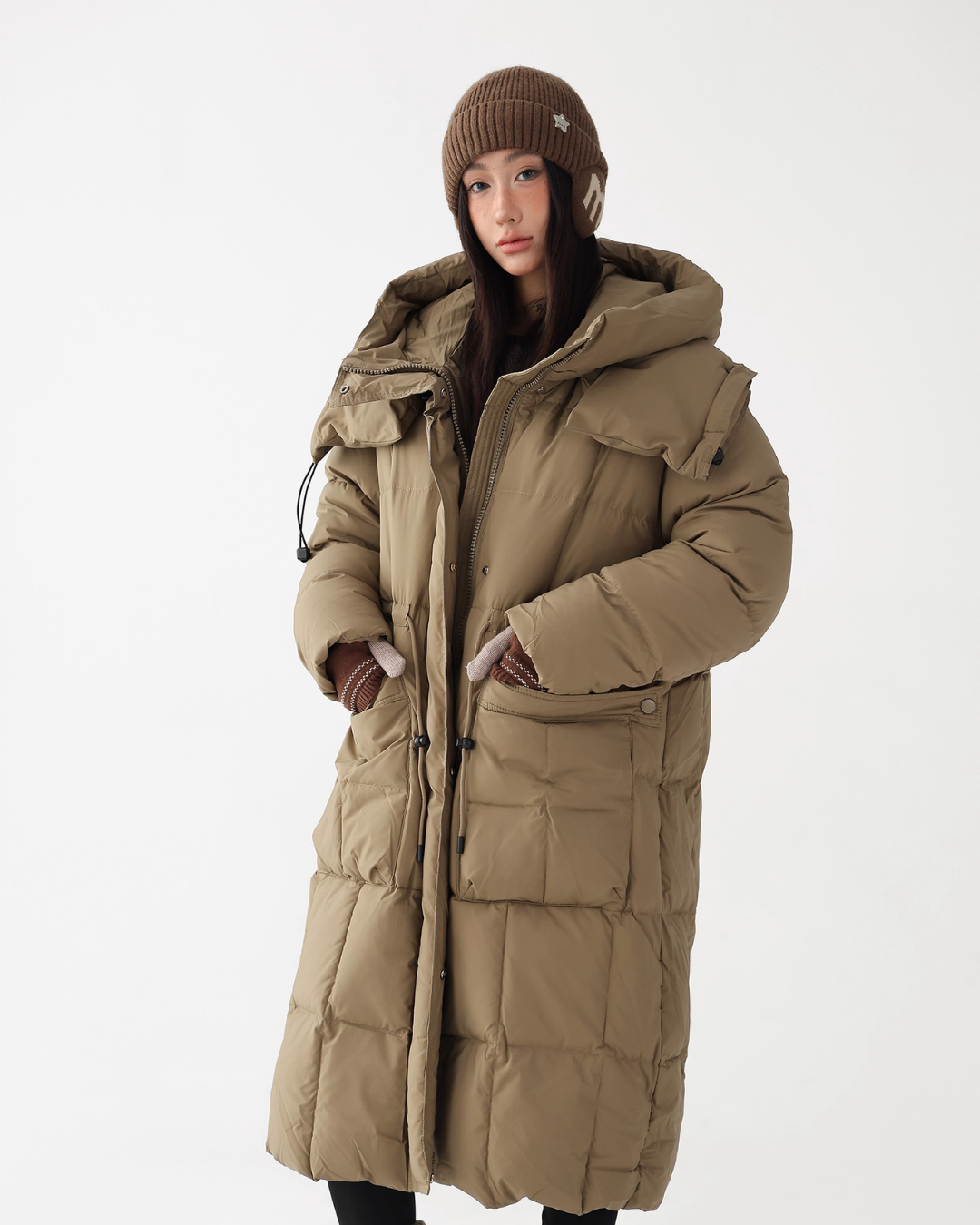 Stand Collar Down Long Coat ACS0331