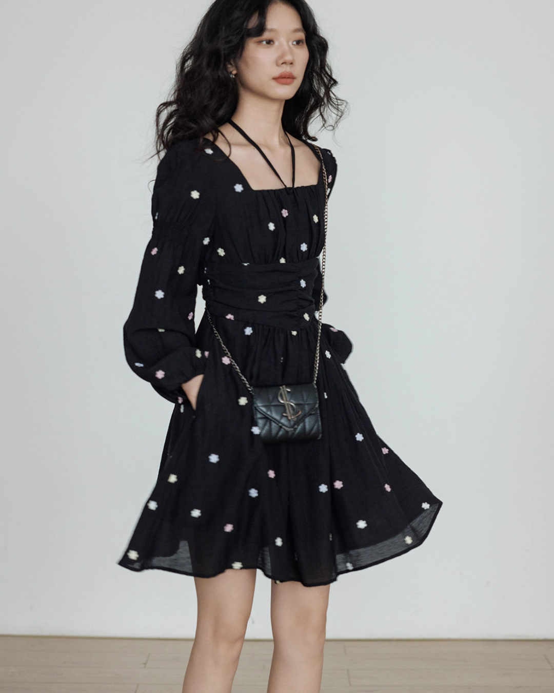 Small Floral Embroidery Dress VAS0154
