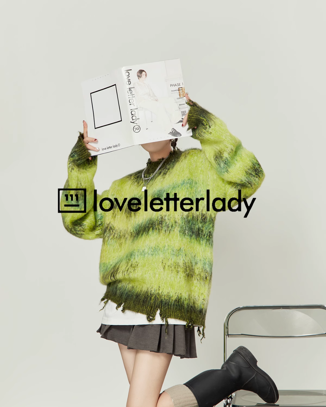 Mohair Loose Long Sleeve Knit LLA0390