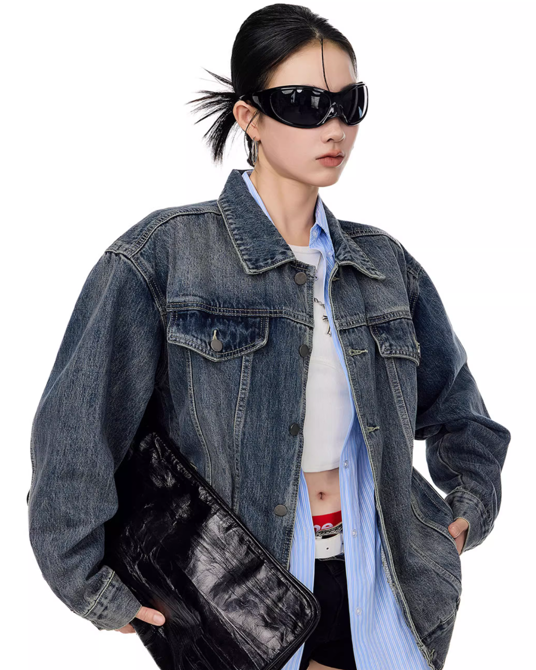 Loose Silhouette Denim Jacket ICM0091
