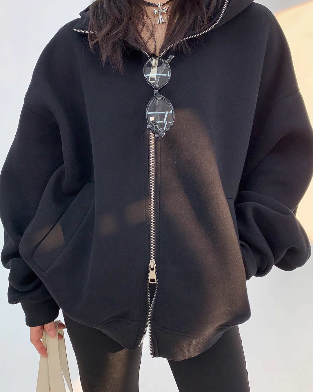 Zip Design Sweat Hoodie YLS0738