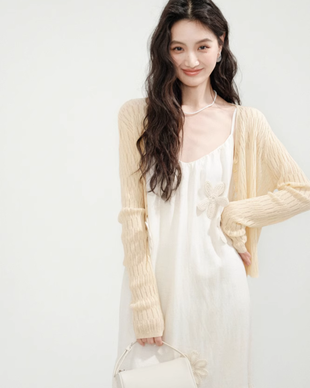 V-neck summer knit cardigan CHS0004