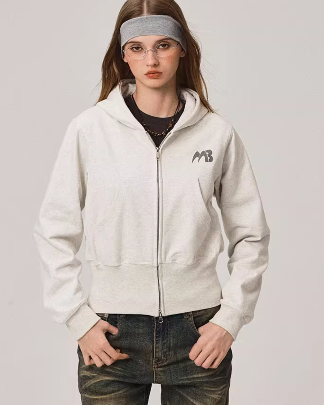 Double Zip Compact Hoodie MDB0005