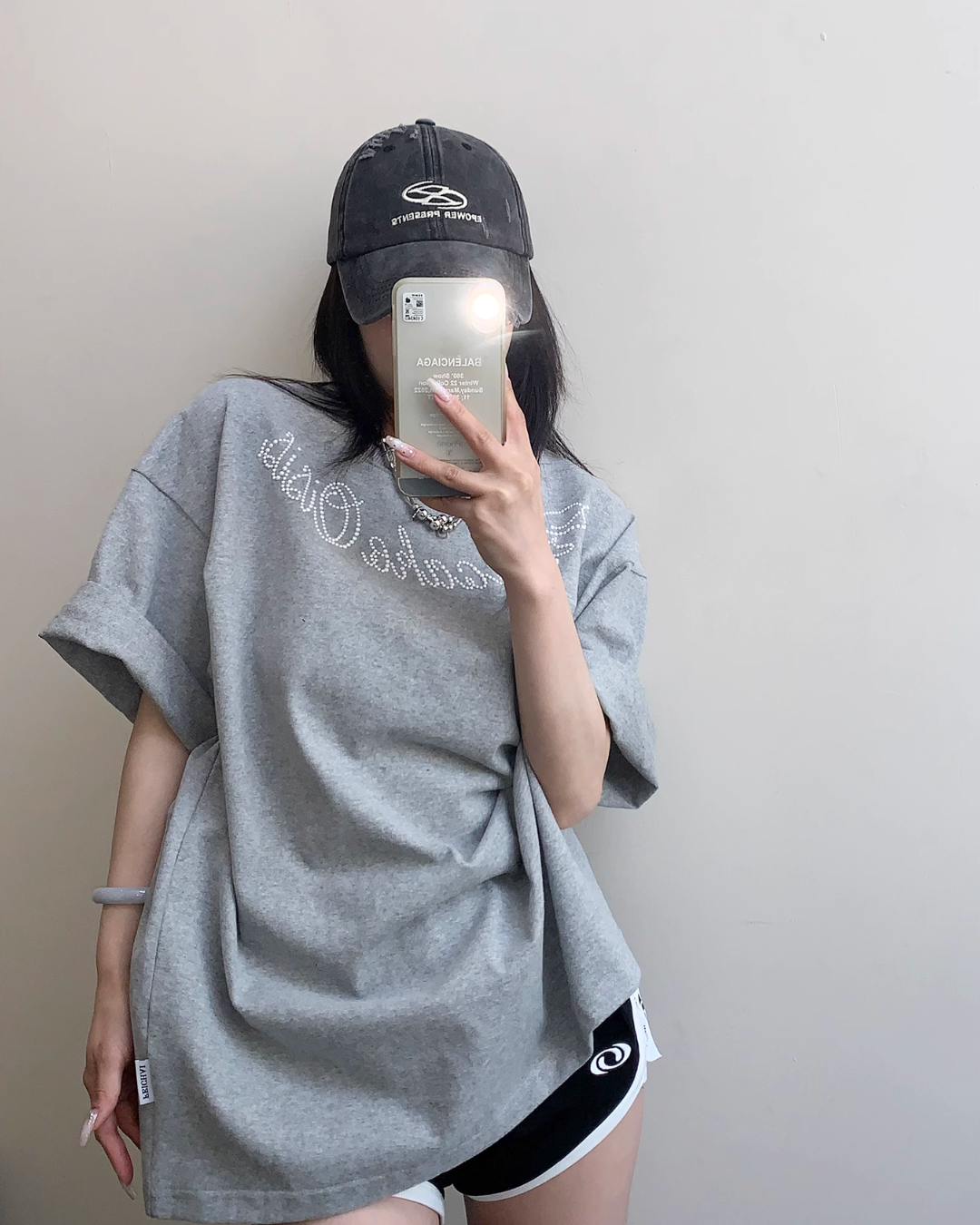 Pearl logo short sleeve T-shirt YLS0837