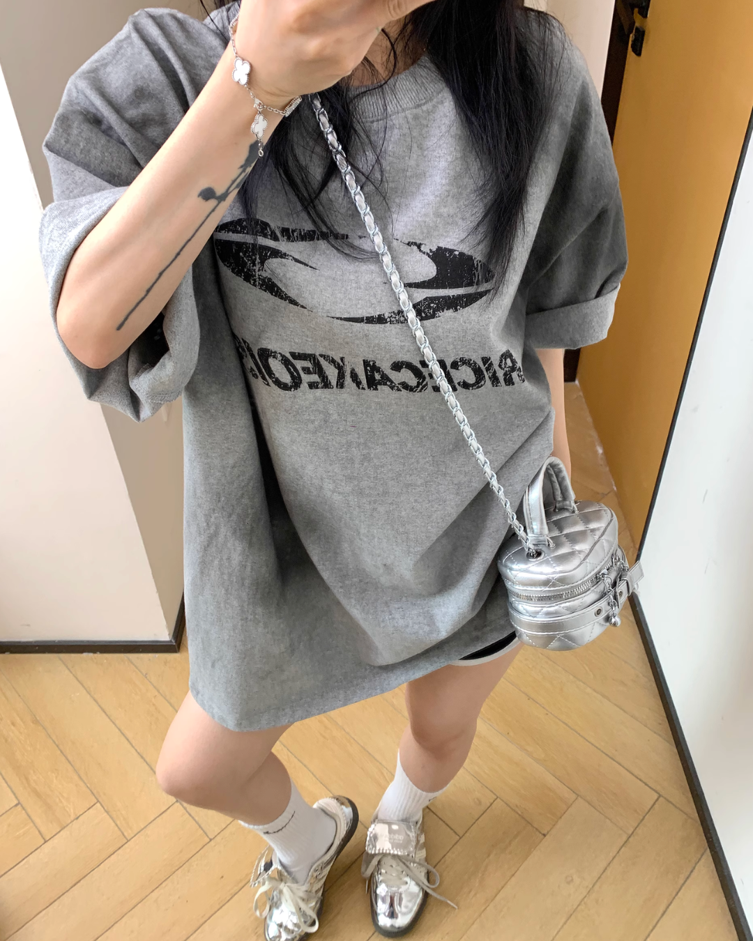 Retro Washed Vintage Print T-Shirt YLS0855