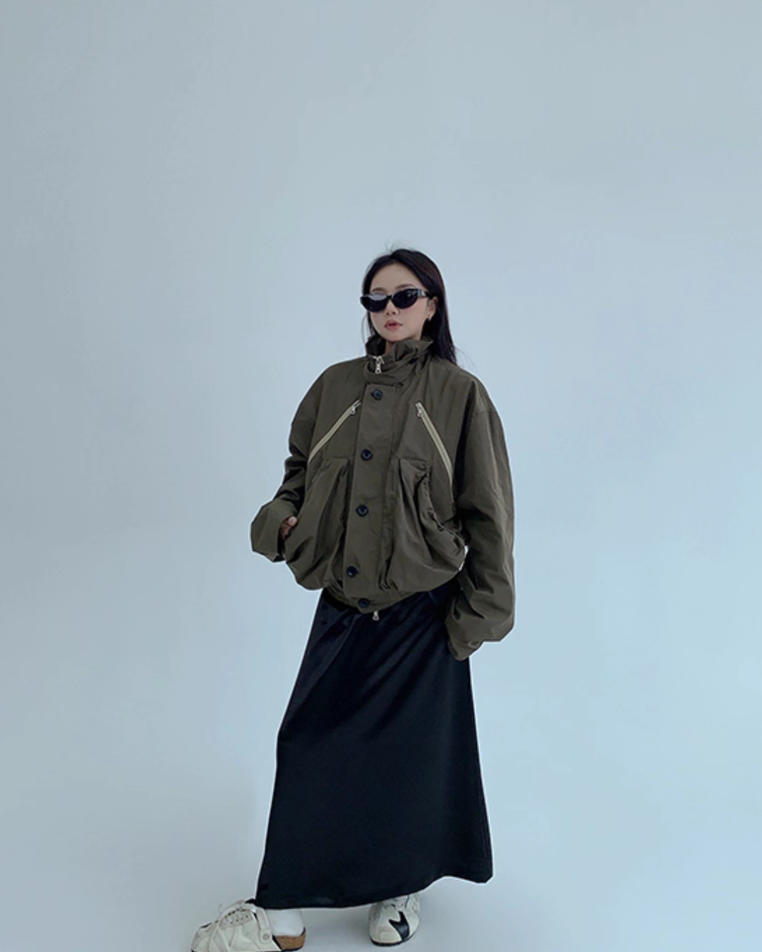 Stand Collar Balloon Sleeve Jacket YLS0921