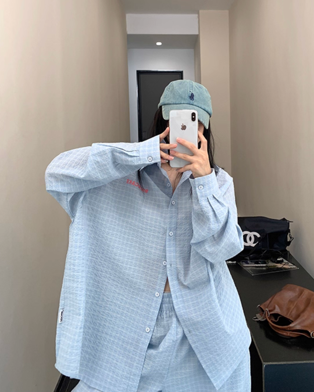 Plaid Long Sleeve Shirt / Loose Pants YLS0916