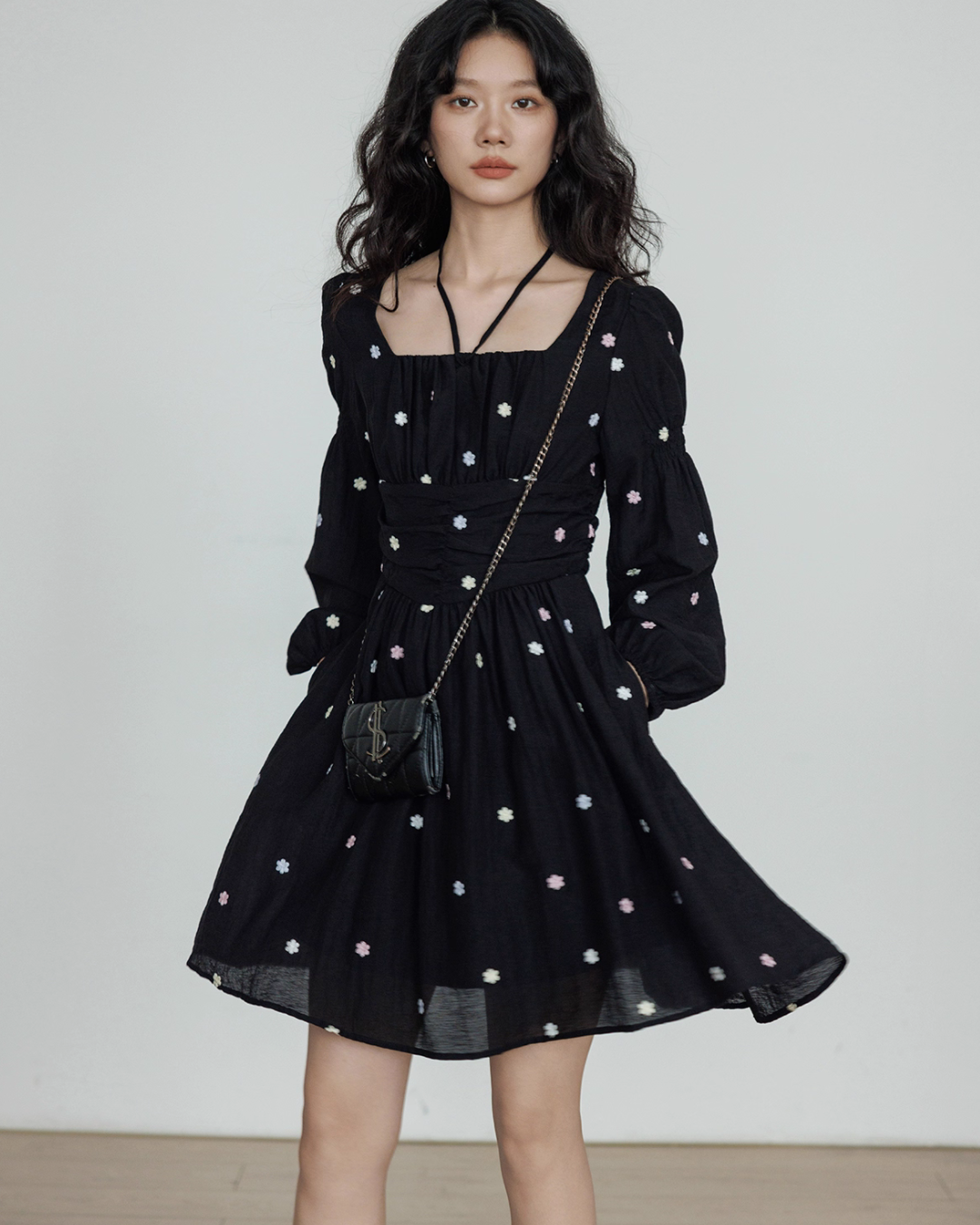 Small Floral Embroidery Dress VAS0154