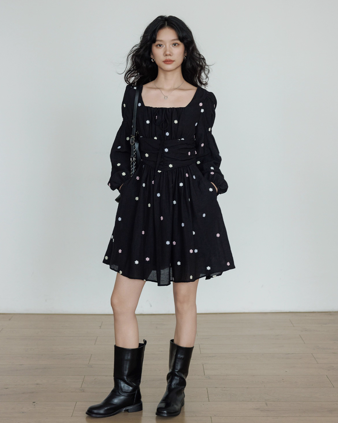 Small Floral Embroidery Dress VAS0154