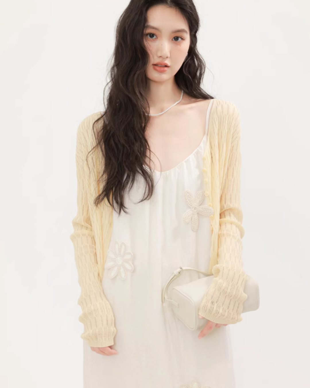 V-neck summer knit cardigan CHS0004