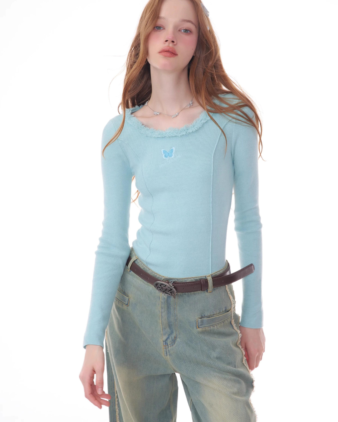 Butterfly Slim Fit Long Sleeve ZZF0347