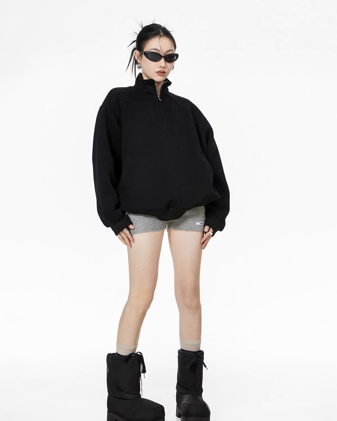 Half Zip Sweat Tops ICM0074