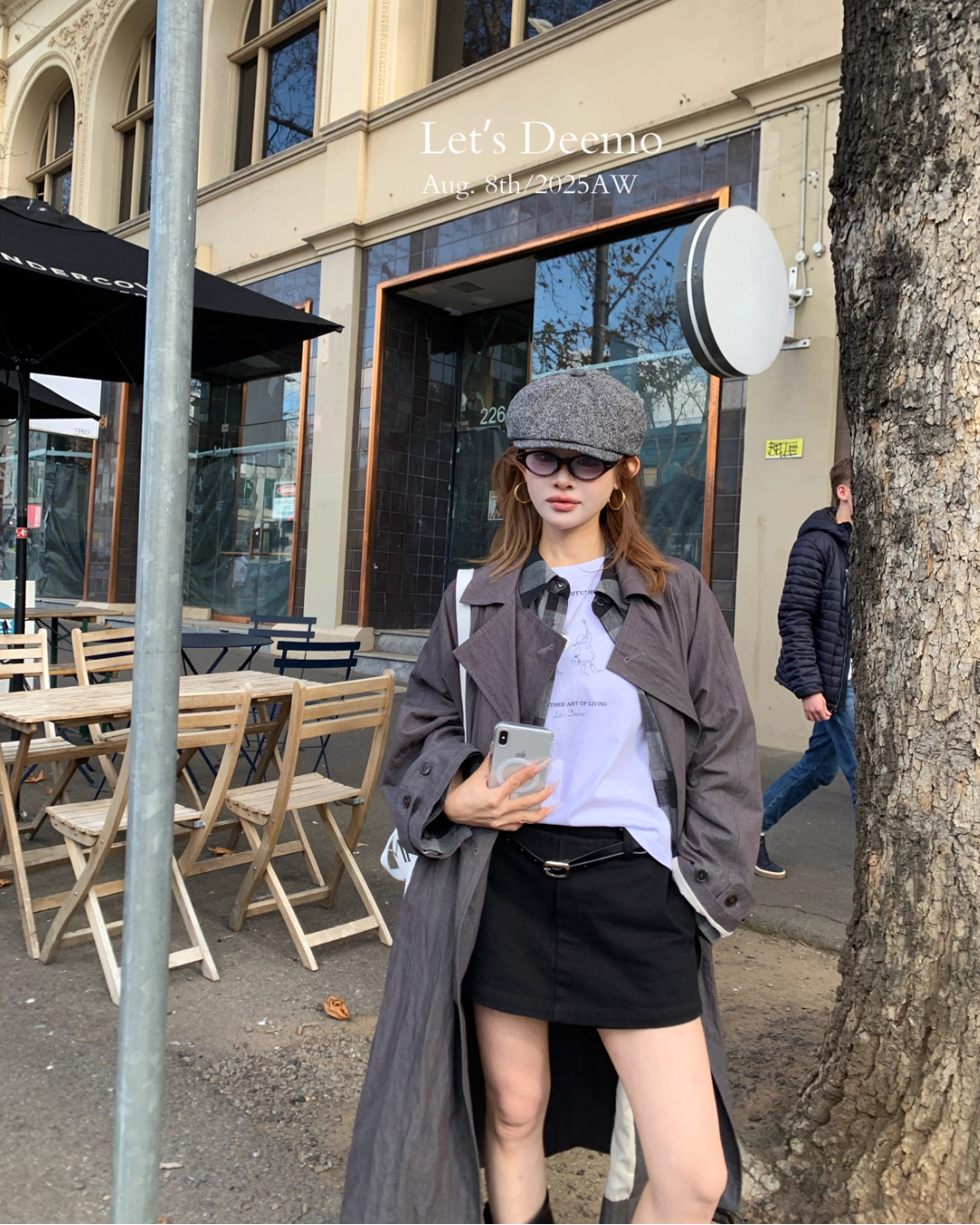 Belted Long Trench Coat DEM0012