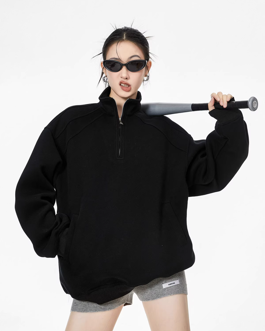 Half Zip Sweat Tops ICM0074
