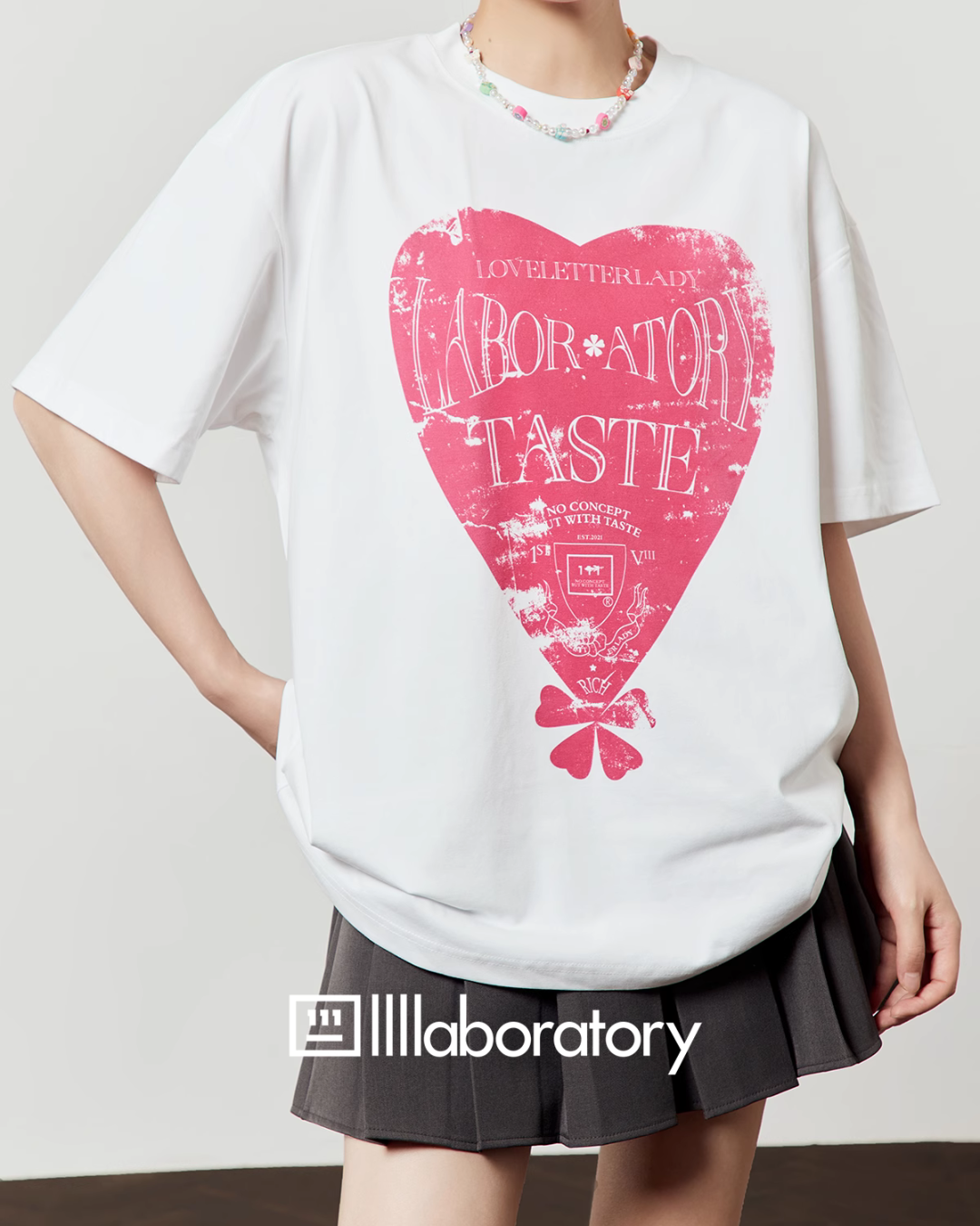Love Print Round Neck T-Shirt LLA0447
