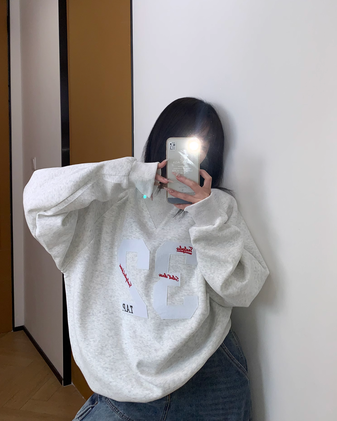 Number Logo Sweat Top YLS0827