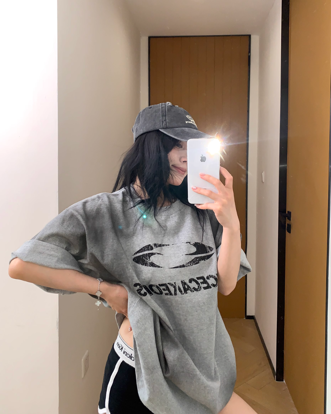 Retro Washed Vintage Print T-Shirt YLS0855