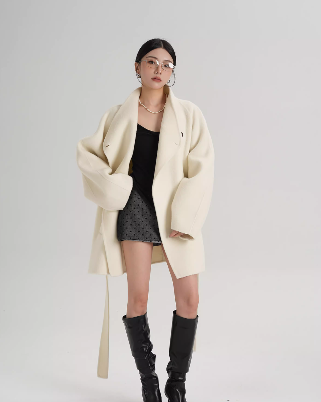 Stand Collar Mid-Length Coat SRS0355