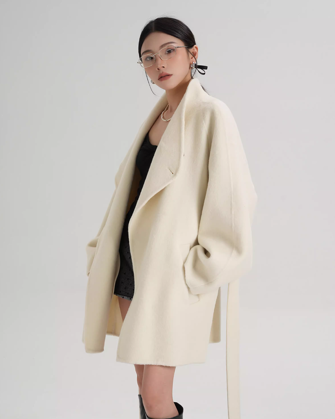 Stand Collar Mid-Length Coat SRS0355