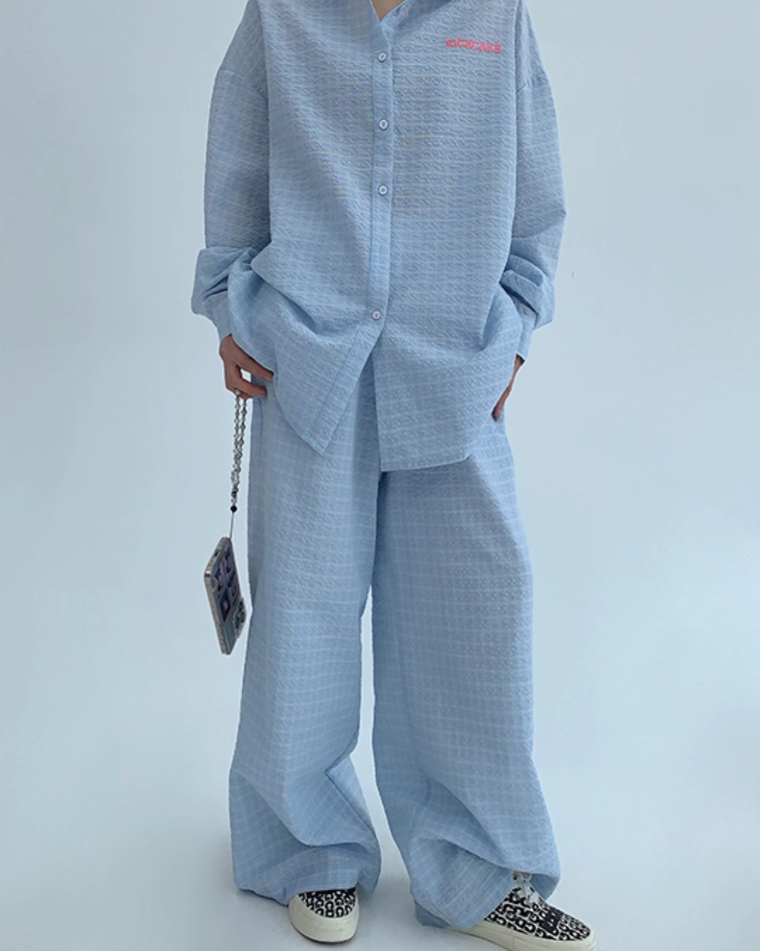 Plaid Long Sleeve Shirt / Loose Pants YLS0916