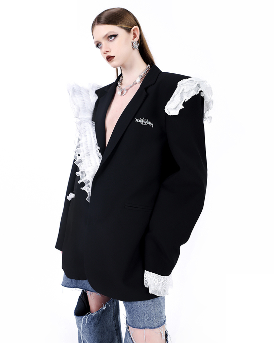 Stitching Irregular Silhouette Jacket PPK0059
