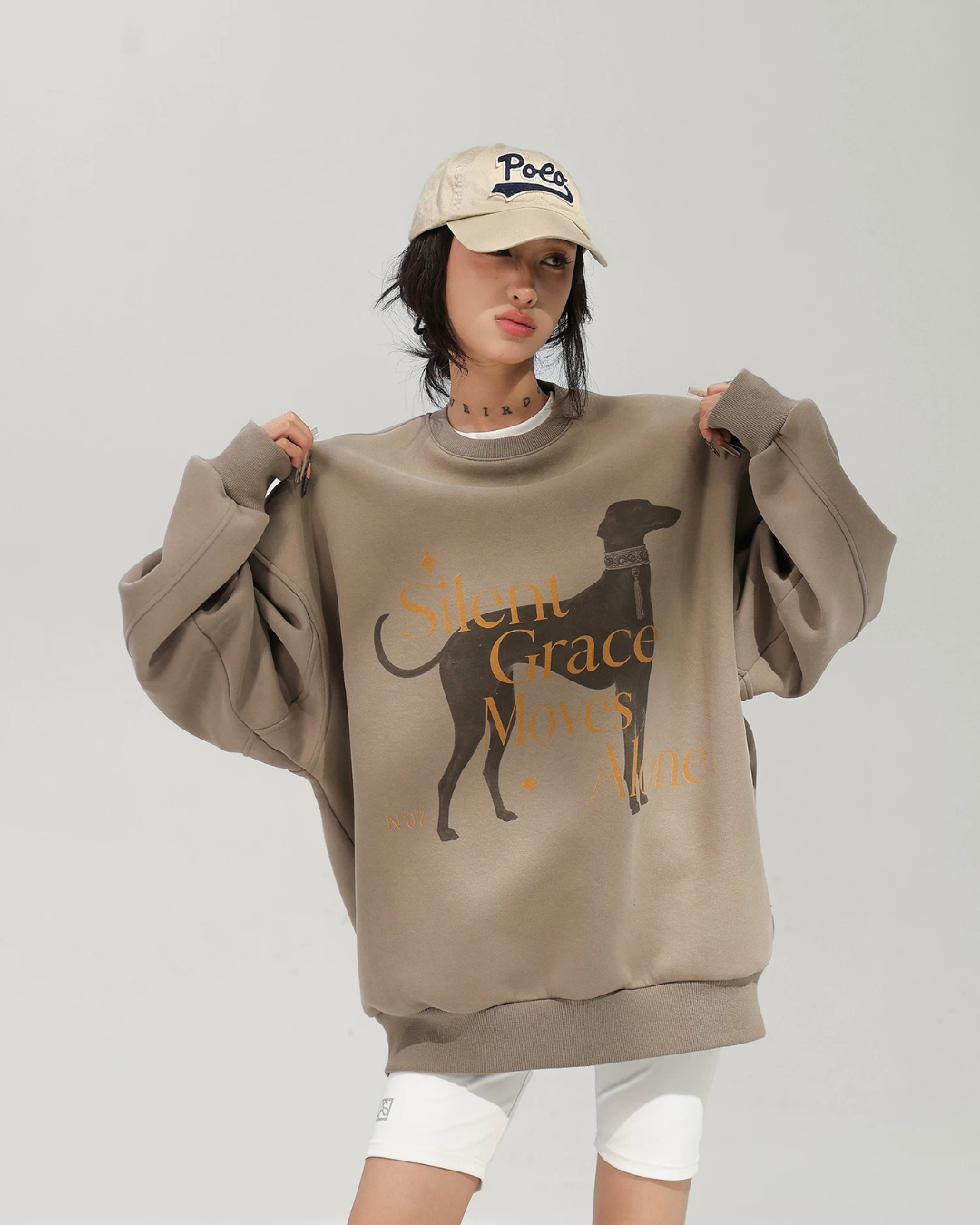 Oversized Lettering Sweatshirt ACS0383