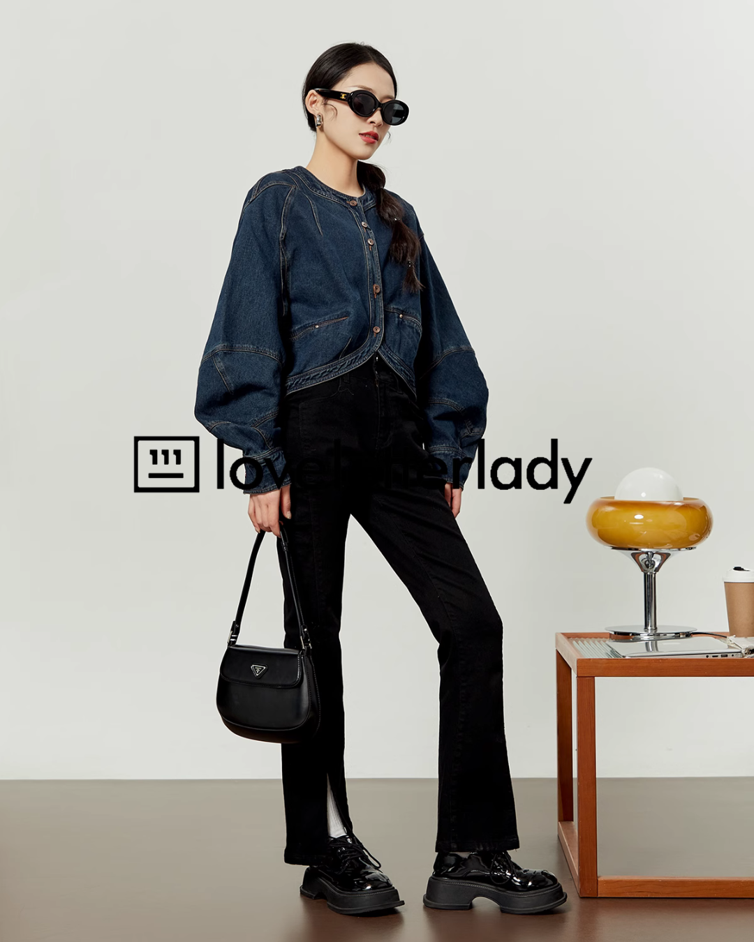 Round Neck Short Denim Jacket LLA0374