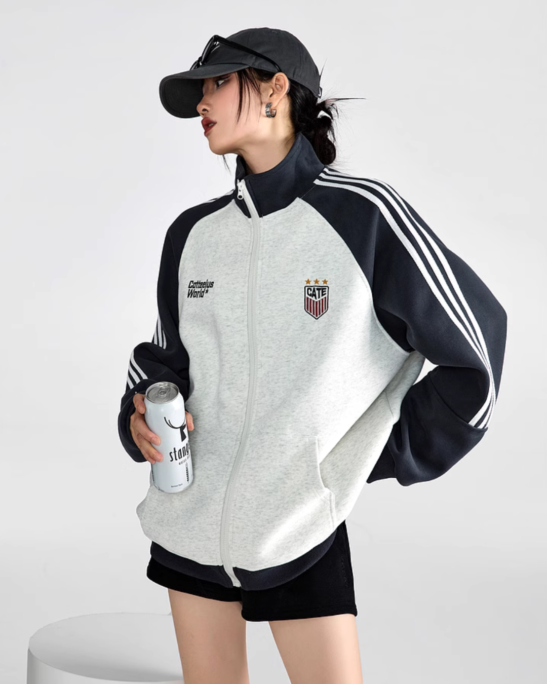 Color Blocked Side Line Track Jacket ICM0060