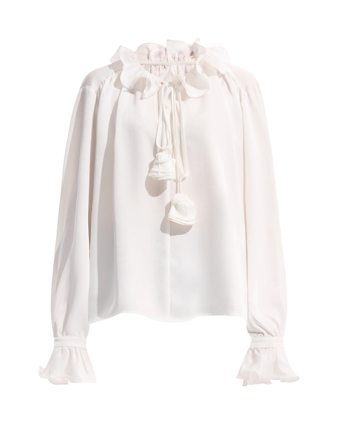 Floral Satin Shirt / Satin Fishtail Skirt TUW0004