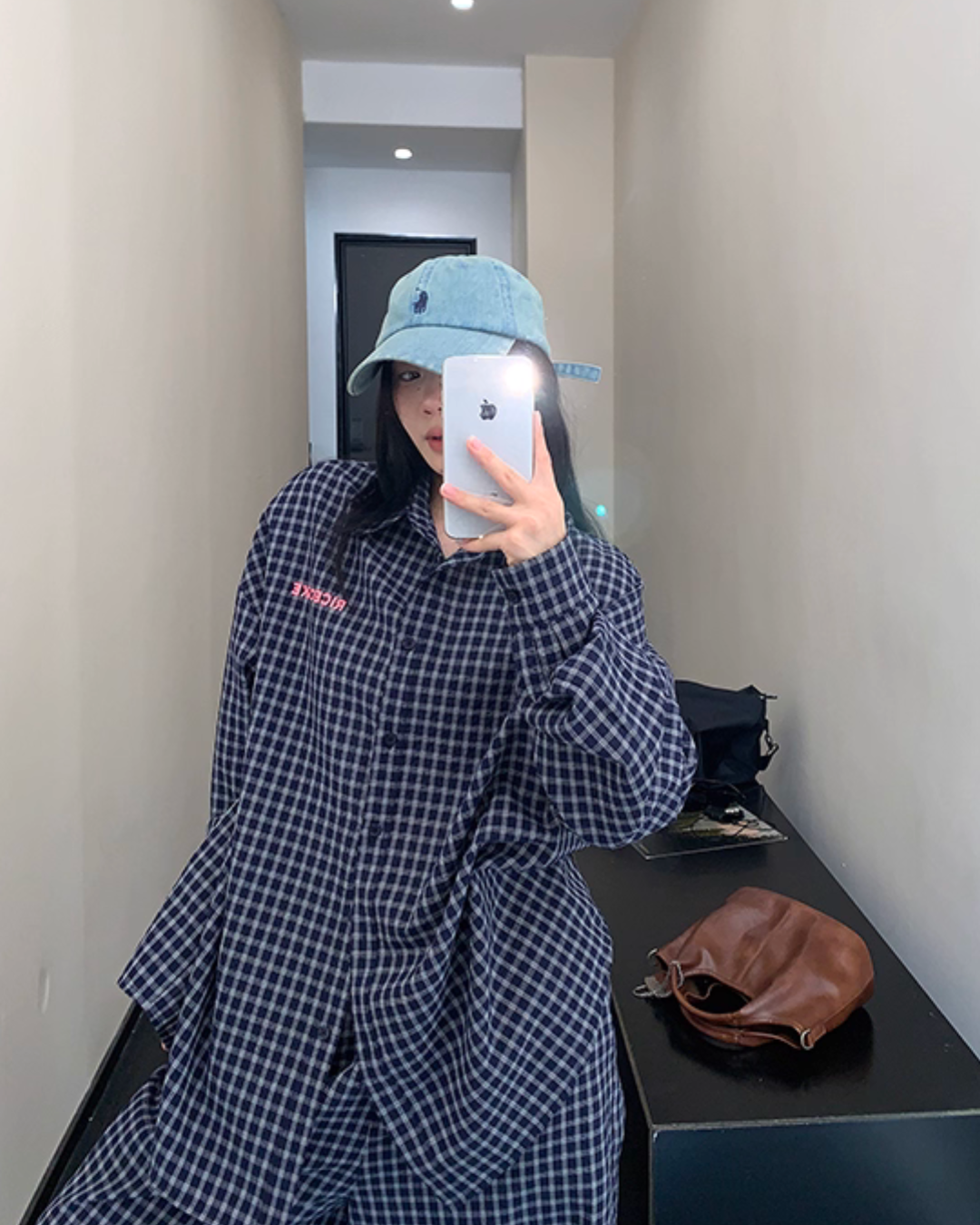 Plaid Long Sleeve Shirt / Loose Pants YLS0916