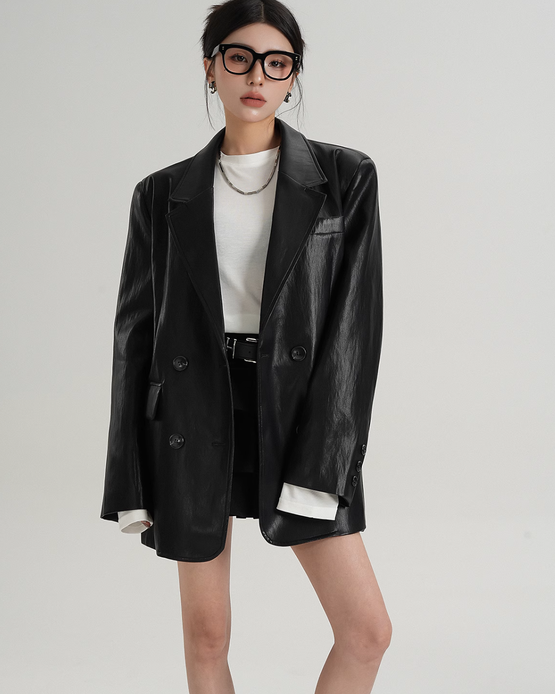 Leather Loose Jacket SRS0325