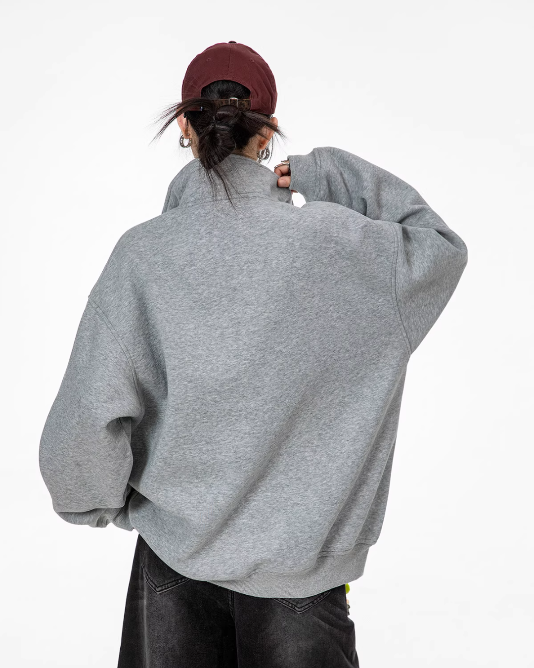 Half Zip Sweat Tops ICM0074